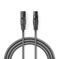 Nedis Balanced Audio Cable XLR 3-Pin Male to XLR 3-Pin Female 3.00 m ND-COTH15010GY30