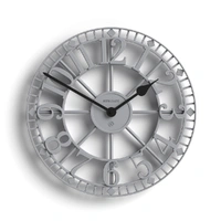 Newgate Warehouse Wall Clock-Clockwork Grey