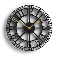 Newgate Warehouse Wall Clock-Black