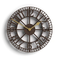 Newgate Warehouse Wall Clock-Mocha Brown