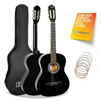3rd Avenue Full Size Classical Guitar Pack - Black