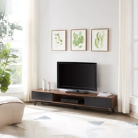 Tauris Nova TV Unit Lowline Ready To Assemble Dark Oak 2000x400x365mm