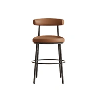Nyx Low Height Counter Stool - Amber PU Leather Finish NYX-650-AMB