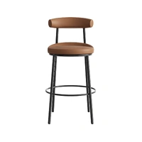 Nyx High Bar Stool - Amber PU Leather Finish NYX-HS750-AMB
