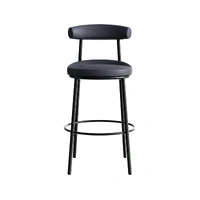 Nyx High Bar Stool - French Navy PU Leather Finish NYX-HS750-FN
