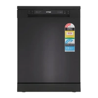 Omega Dishwasher Freestanding 60cm 14 ps 6 Prog Cutlery Drawer Black Stainless Steel ODWF6014BX