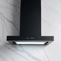 Omega Rangehood Box Canopy 60cm LED Panel 1000m3 Black ORC60MB