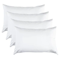 LENOXX 4 PACK PILLOWS, 100% COTTON, HYPOALLERGENIC FABRIC- REPELS ALLERGENS AND DUST MITES