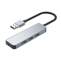 Laser USB-A to 4 Port USB-A Hub PC-HUB401-615