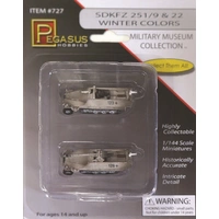 Pegasus 1/144 Sd. Kfz 251/9 and 22 Winter Colors, prepainted