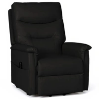 Piccolo Dual Motor Lift Chair - Leather - Black PICODUALBLK