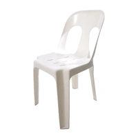 Heavy Duty Polypropylene Chair - White Plastic PIPPEE-WHITE