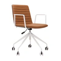 Pixel 5 Star Breakout & Meeting Chair With Arms - Amber/White PIX5STAR-WA-AMB-WS