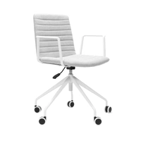 Pixel 5 Star Breakout & Meeting Chair With Arms - Light Grey/White PIX5STAR-WA-LI-WS