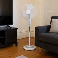 Sheffield Pedestal Fan 50W, 40Cm Remote Control White 420x400x1300mm