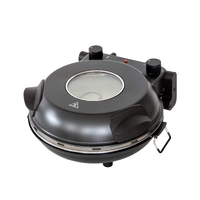 HEALTHY CHOICE PIZZA OVEN, 12 INCH, ROUND, THERMOSTAT, TIMER, VIEWING WINDOW, PIZZA STONE, REMOVABLE, BLACK COLOUR
