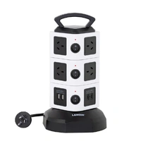 LENOXX POWERBOARD TOWER, 10 OUTLETS, 4 USB CHARGING PORTS,OVERLOAD AND SURGE PROTECTION,