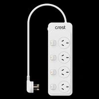 CREST POWER BOARD 4 SOCKETS 4 SWITCHES