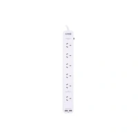 CREST POWER BOARD 6 SOCKET 2 USB