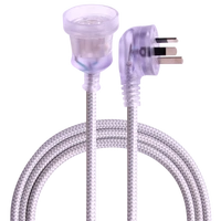 Crest Decord 3M Braided Extension Lead - Grey PWK14007