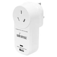 BON VOYAGE Travel Adaptor AU - UK 2 USB 3.5A