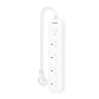 Crest 4 Socket Master Switch Surge Power Board 0.9m PWW14403