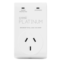 Crest Platinum 1 Socket Surge Protector White PWW14473