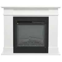 Dimplex 1.5kW Rail Mantle w/ LED Firebox- White finish