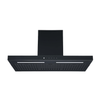 Euromaid 90cm Deluxe Flat Canopy Rangehood - Matte Black RFT9MB
