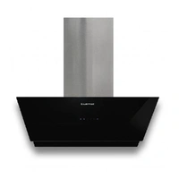 Kleenmaid 90cm Vertical Black Glass Wall Mounted Rangehood RHGV90