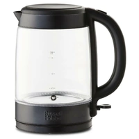 Russell Hobbs Brooklyn Glass Kettle - Black Stainless Steel 