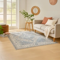 Urban Style Bazaar Rug Printed Microfibre Blue 1600x2400x6mm RUG1624003
