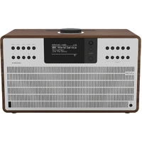 Revo SuperCD Walnut CD Player with Internet Radio, Spotify Connect, DAB+, FM and Bluetooth - Walnut Silver