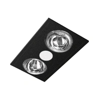  SUNAIR 3 IN 1 2 GLOBE LED BATHROON HEATER BLACK 