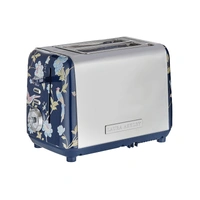  VQ LAURA ASHLEY 2 SLICE TOASTER -  ELVENDEN BLUE & SILVER 
