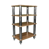 Silcron Steelseries 4 Shelf Hi-Fi Rack - Timber