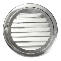 Sirius 125mm Stainless Steel External Fixed Louvre wall SLV-125