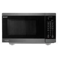 Sharp 26L Flatbed Microwave - Black Stainless SM267FHBS