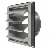 Sirius 125mm Stainless Steel External Louvre with Swing Vent SSV-125