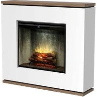 Dimplex 2kW Strata Mantle w/ 30" Revillusion Firebox- White and Walnut Veneer finish