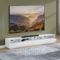 Tauris Suave TV Unit Lowline Ready To Assemble White 2200x400x370mm