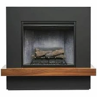 Dimplex 2kW Sherwood Mantle w/ 30" Revillusion Firebox Grey & Walnut Veneer finish