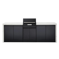 Crossray Extreme Outdoor Kitchen with Electric BBQ and White Sintered Stone Benchtops TCEK-01