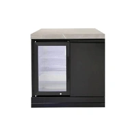 Crossray Double Side Cabinet with Single Fridge Assembly TCK-FRIDGEASSY
