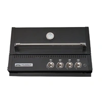 Crossray Xplor 4 Burner Built-In Gas BBQ Black TCX4FL-B
