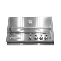 Crossray Xplor 4 Burner Built-In Gas BBQ Silver TCX4FL