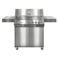 CROSSRAY Xplor 4 Burner Trolley Gas BBQ Silver TCX4PL