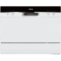 TECO Compact 6 Place Bench Top/Built-In Dishwasher White TDW06WCM