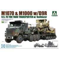 Takom 1/72 U.S. M1070&M1000 w/D9R 70 Ton Tank Transporter w/Bulldozer Plastic Model Kit