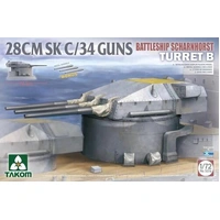 Takom 1/72 Battleship Scharnhorst Turret B 28CMSK C/34 Guns Plastic Model Kit [5016]